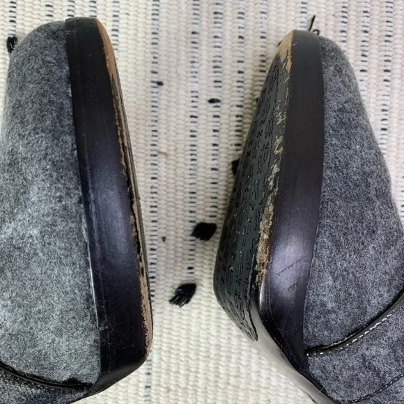 REBECCA TAYLOR Lace Up Heeled Grey Ankle Booties 9 - Picture 7 of 10